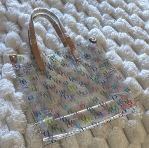 Dooney & Bourke Transparent Tote with Multicolor Logo